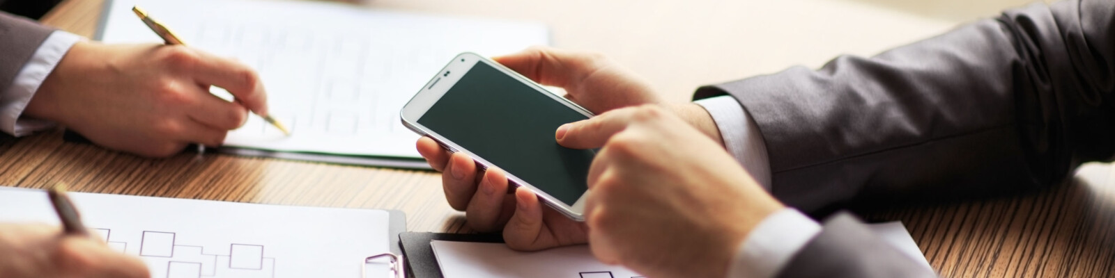Business team working on a scheme business using the tablet and smartphone
